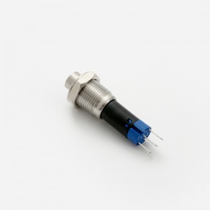ELEWIND  10mm small/mini momentary or latching type metal Stainless steel without light push button switch (PM10H-11/S)