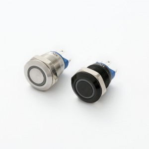 ELEWIND 12mm metal push button switch momentary 1NO with ring light(PM121F-10E-S)