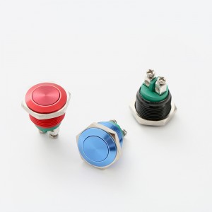 ELEWIND 16mm Colorful aluminium waterproof IP65 momentary push button switch screw terminal (PM161F-10/CA)