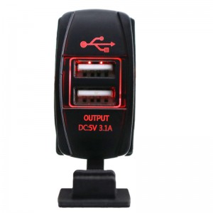 ELEWIND  plastic double USB2.0  USE for  car  yacht  motorbile  to  charge mobile phone  IPAD