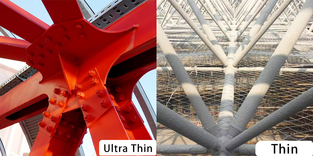 Comparing ultra-thin fire retardant coatings with thin fire retardant coatings: composition, characteristics and scope of application