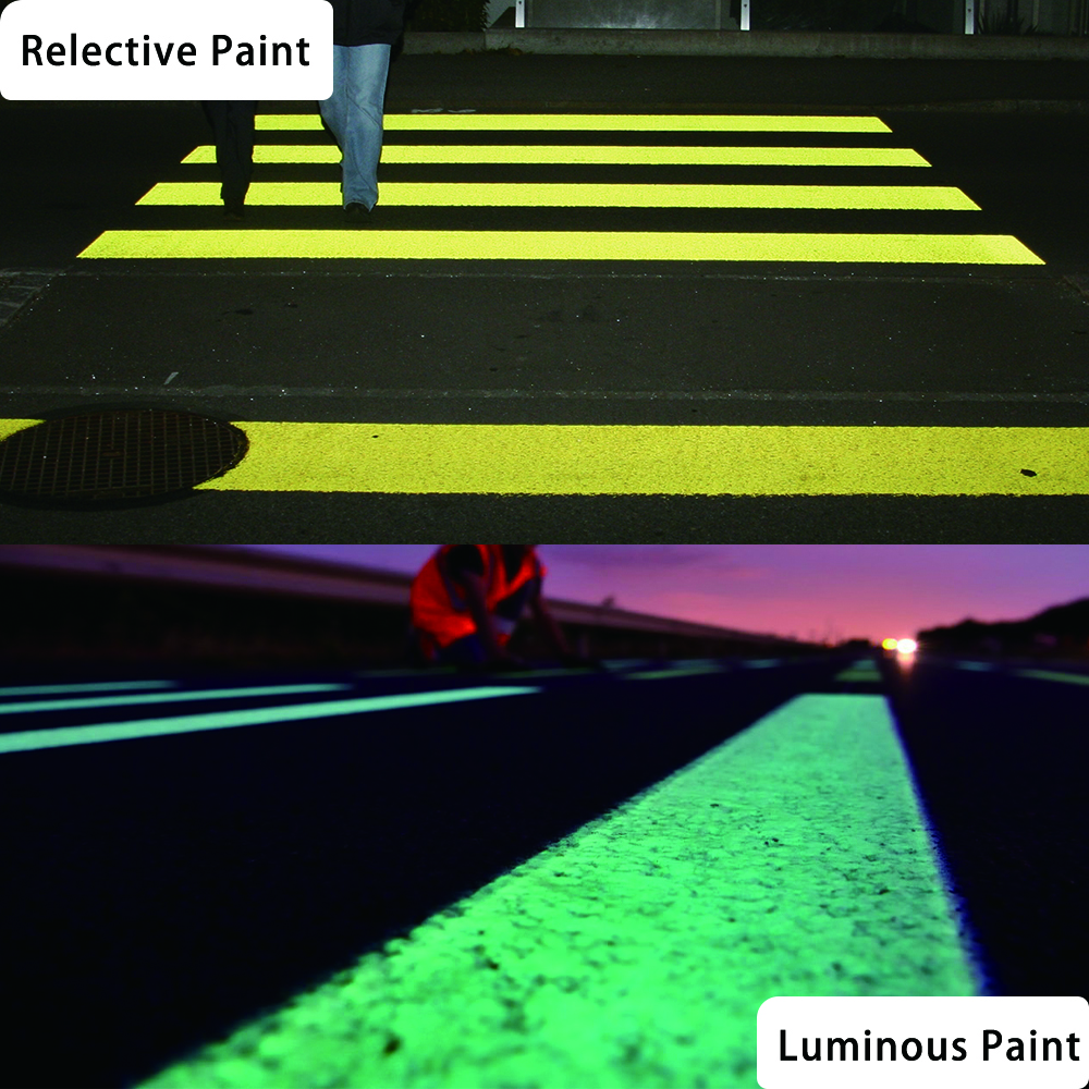 How to distinguish between traffic line reflective paint and luminous paint