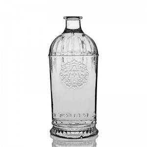 Logo Vodka Whiskey Tequila Gin Clear Glass Bottles