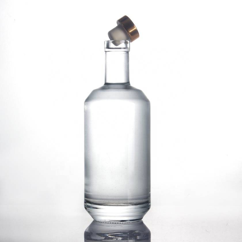 1.7 clear liquor bottle with cap