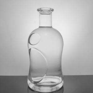 Botellas de vidrio transparentes personalizadas con tapa de corcho, ron, vodka, whisky, tequila, ginebra