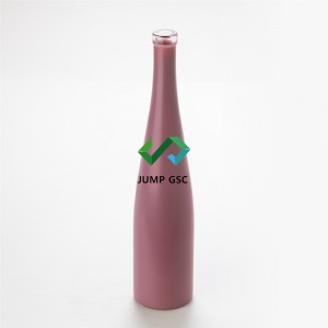 Spraying wine glass bottle