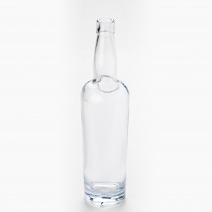 Bottiglia di vetro satinato per liquore spiritoso di alta qualità