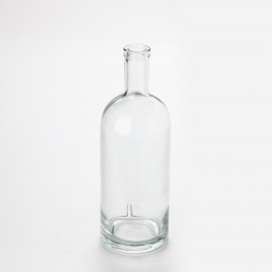 Super flint glass vodka rum liquor spirit bottle