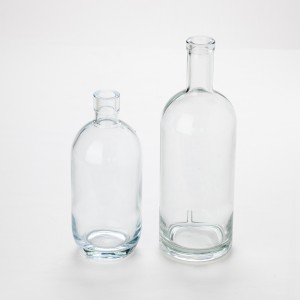 Different shape spirits wine glass bottles