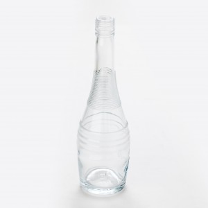 Botellas de vidrio para bebidas espirituosas.