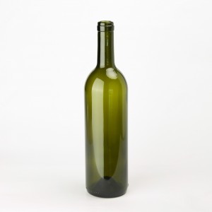 Bouteille en verre de vin antique de 750 ml