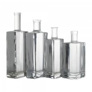 Logo Vodka Whisky Tequila Gin Clear Glass Bottles