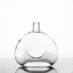 Pag-customize ng personalidad malinaw na inukit na alak XO brandy glass bottle