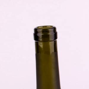 Rūpnīcas reklāmas Ķīnas apaļas formas 750 ml zaļā Bordo stikla vīna pudele