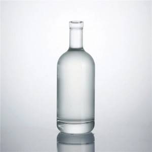 Clear color with logo spirits glass bottles