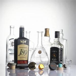 Luxuriöse Wodka-Flasche, Whiskey-Brandy-Gin-Rum-Spirituosen-Glasflaschen