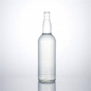 Заводская стеклянная бутылка для водки и текилы с завинчивающейся крышкой