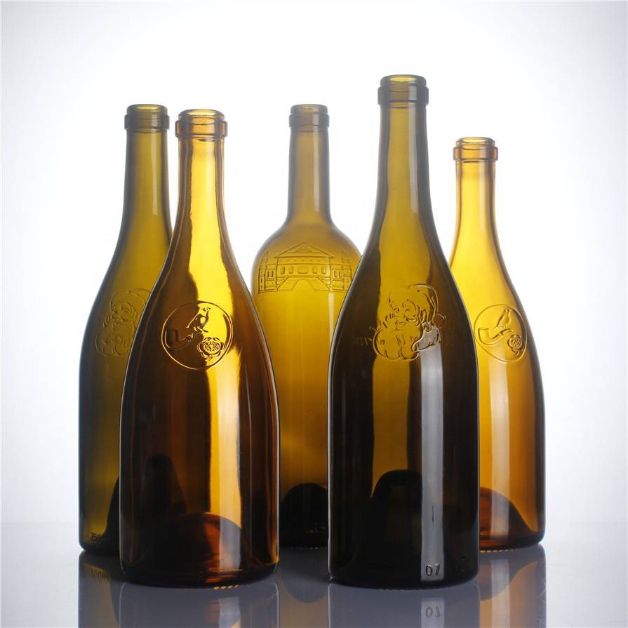China wholesale Glass Liquor Vodka Whisky Red Wine Bottle - OEM ODM antique green burgundy wine glass bottles with cork top – JUMP