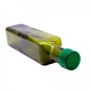 Square Dark Green Oil Bottle