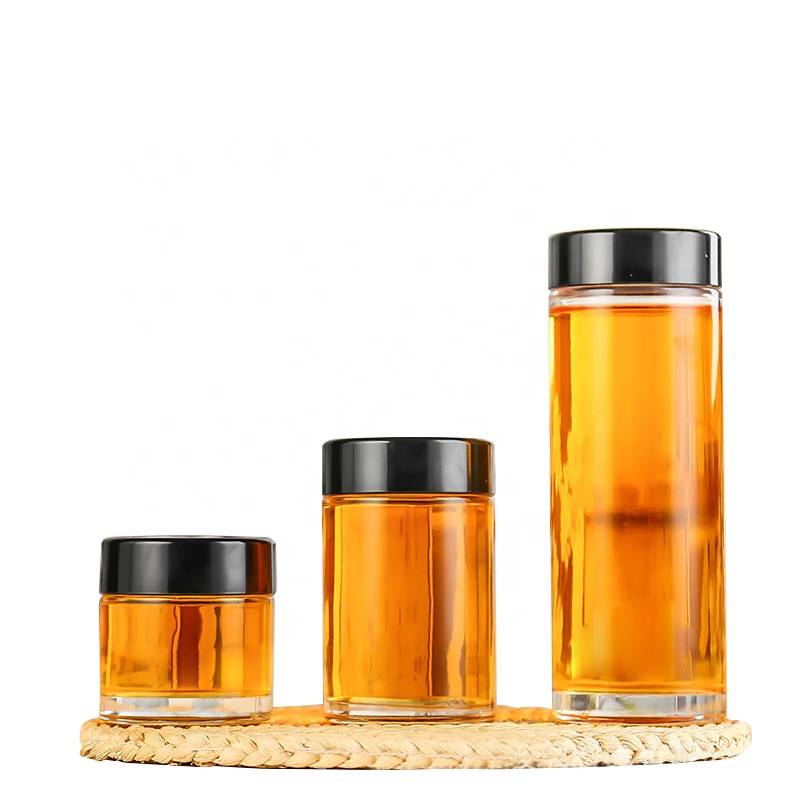 China Wholesale Clear Glass Round Sauce Bottle Suppliers - Glass storage for honey jam sauce  – JUMP