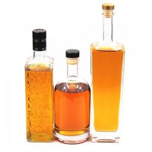 Customized tequila brandy spirits glass bottles
