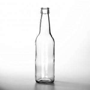 OEM botellas de vidrio de cerveza blancas transparentes de 10 oz y 330 ml