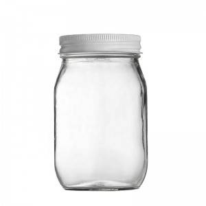 Glass jar with aluminum screw caps