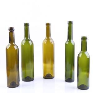  750ml empty glass burgundy wine bottle
