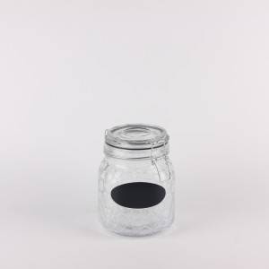 Kitchen glass clip top lid storage jars