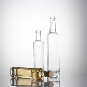Stikliniai alyvuogių aliejaus buteliai su dangteliu