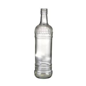 Suplai OEM / ODM Cina 500 / 750ml Botol Kaca Transparan sareng Frosting pikeun Anggur Beureum