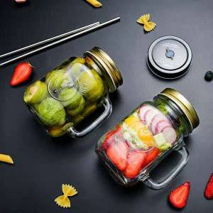 Food Grade Large Heat Resistant Sealing Glass Food mason Jar Storage glass jar