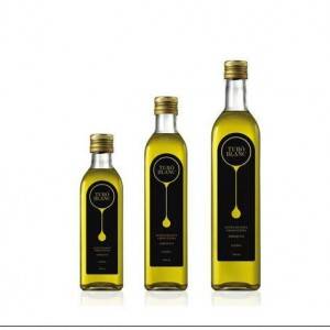 Factory Square Dark Green Glass Olive Oil Bottle