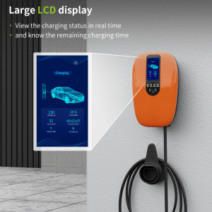बड़ी एलसीडी स्क्रीन डिस्प्ले 11KW इलेक्ट्रिक वाहन चार्जिंग स्टेशन
