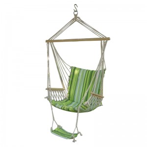 HC005-1 Garden Cotton Hammock Chair with Footrest