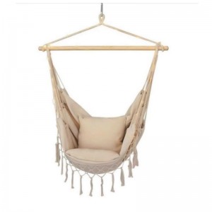 HC007 Hanging Chair Wooden Stick Canvas Swing
