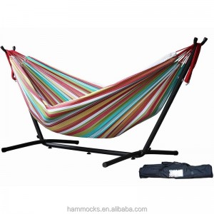 HMS001 Foldable Double Adjustable Hammock with Steel Stand
