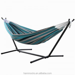 HMS001 Foldable Double Adjustable Hammock with Steel Stand