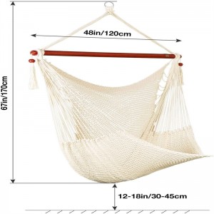 Discount Price China New Design Cotton Rope Hanging Hammock Macrame Chair