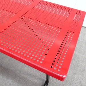 Komercijalni čelični pravokutni metalni stol za piknik od 6 stopa za vanjski park 6