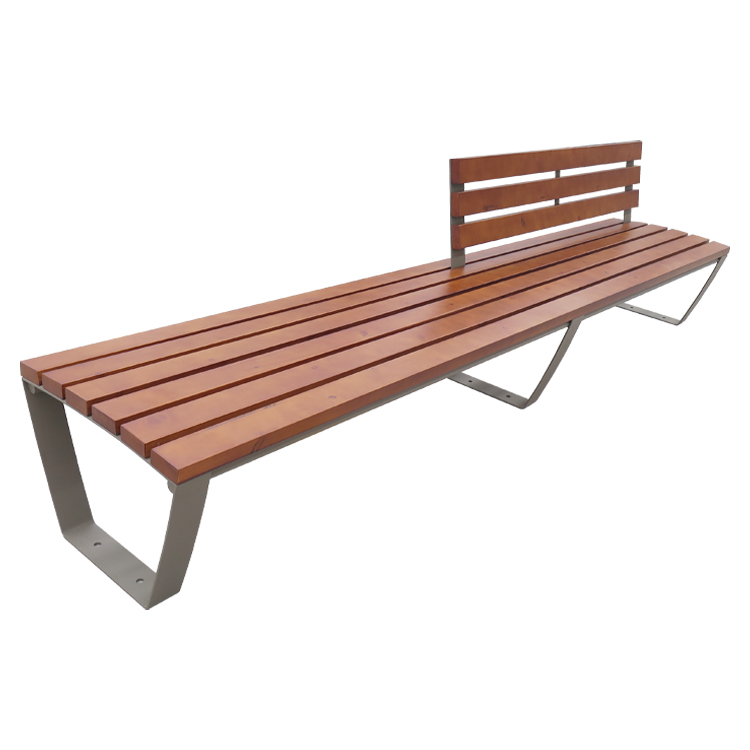 Outdoor Long Street Bench With Back 3 Meters Public & Street Furniture