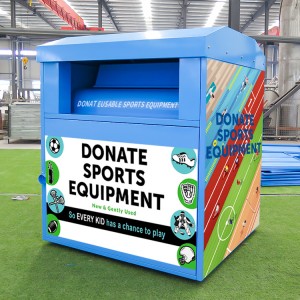 Matla a maholo a Charity Metal Clothes Donation Bin With Lock