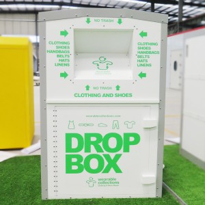 Red Cross Clothing Donation Drop Box Metal Clothes Donation Collection Bins14