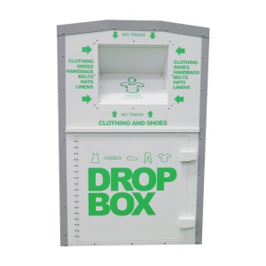 בגדי פלדה עמיד למים תרומת Drop Box לחוץ