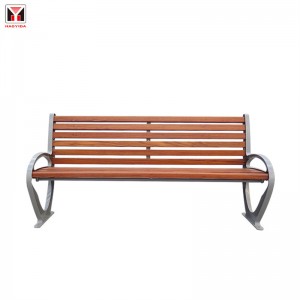 Outside Modern Design Public Seating Bench With Cast Aluminum Legs 6