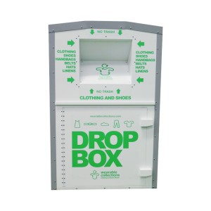 Rooi Kruis Klere Donasie Drop Box Metaal Klere Donasie Insameling Bins215