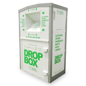 Red Cross Clothing Donation Drop Box Metal Clothes Donation Collection Bins