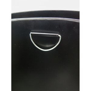 Round Mesh Metal Commercial Outdoor Trash Bin Black With lid6