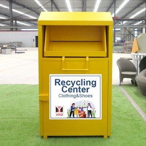 Large Capacity Charity Metal Clothing Donation Bin Factory Wholesale