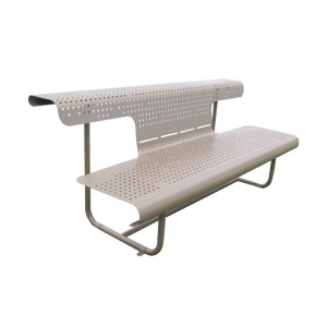 Park Street Outdoor Bench Metal Perforated with Back